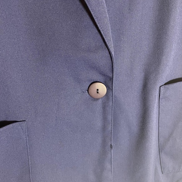 VTG TR Bentley Blazer Jacket Womens 11/12 Navy Blue One Button USA Made Office - Picture 9 of 16